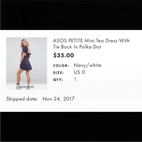 ASOS Petite Tea Dress with Tie Back - Picture 6 of 6